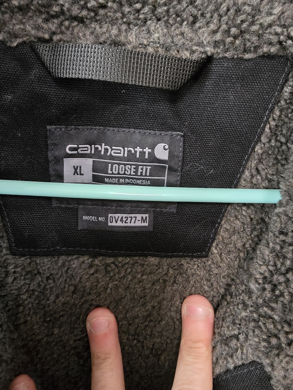 Carhartt Black Work Jacket with Red AtlasTube Embroidery